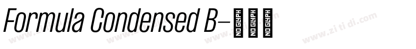 Formula Condensed B字体转换 Formula Condensed B字体转换